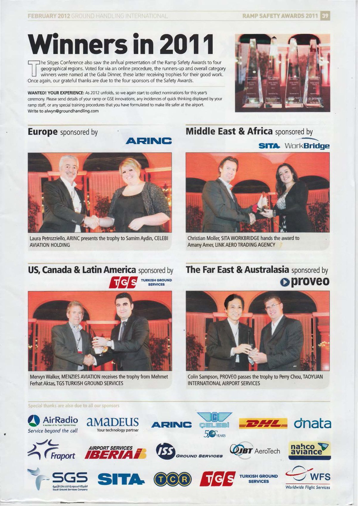 Ramp Safety Award — Middle East & Africa — Ground Handling International
